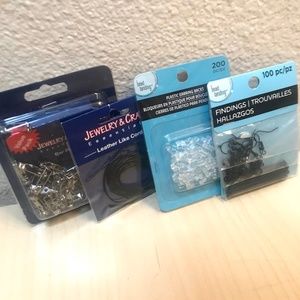 Jewelry Making Supplies: Findings,Earring Backs, Cord, Bar Pins. NWT.